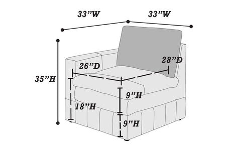 Contemporary Modular 6-Piece Sectional Sofa Set in Graphite Morgan Suede | Ideal for Living Rooms - sold by Home Elegance USA