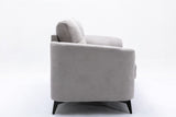 Callie Light Gray Velvet Fabric Sofa Loveseat Living Room Set | Home Elegance USA