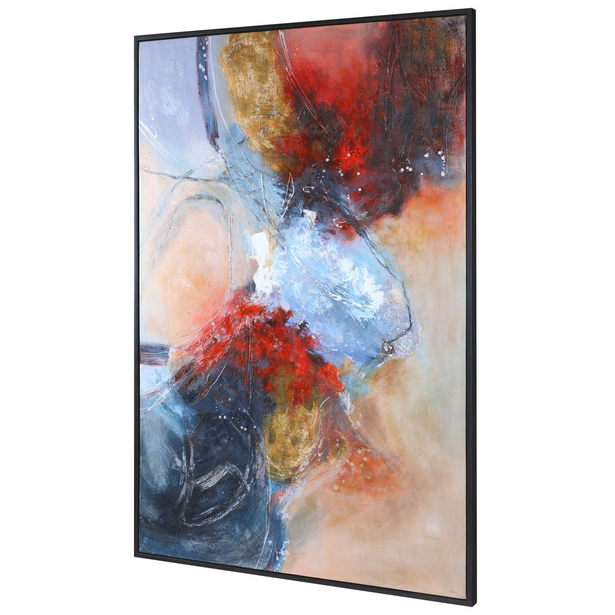 Summer Sunset Abstract Art - Red / Blue by Uttermost - View 4