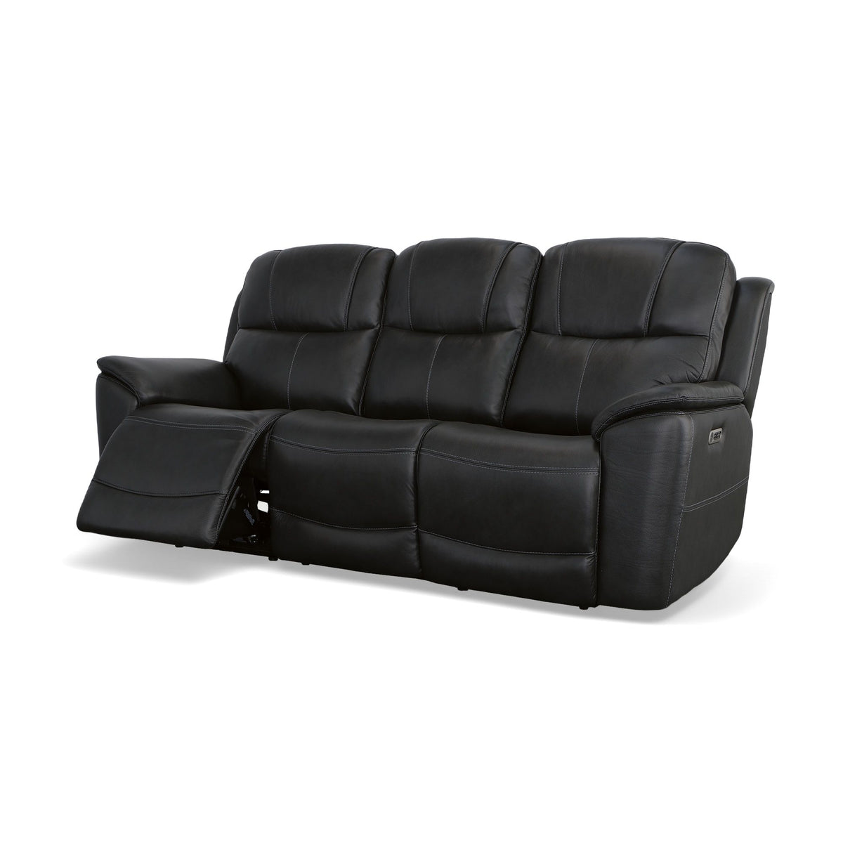 Crew Power Reclining Sofa With Power Headrests & Lumbar - Raven | Flexsteel