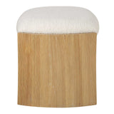 Port Small Bench Natural / White - White / Light Brown by Uttermost - View 5