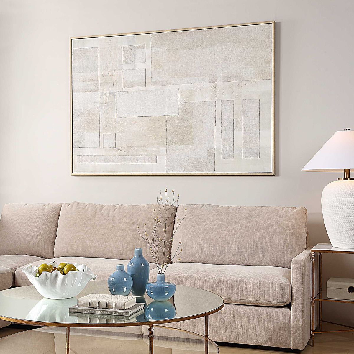 Erase Canvas Abstract Art - Gray by Uttermost - View 3