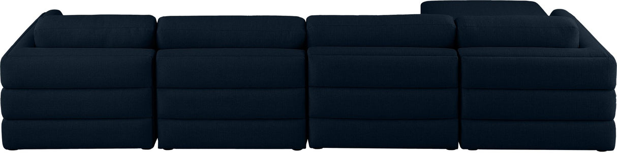 Beckham - Modular Sectional 5 Piece - Navy | Home Elegance USA