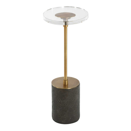 Kaufman Crystal Accent Table Black / Brass - Black / Gold by Uttermost - View 4