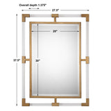 Balkan Modern Wall Mirror - Gold by Uttermost - View 7