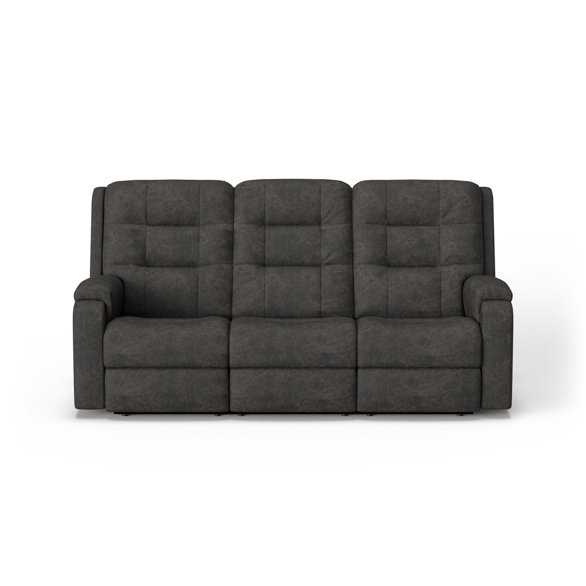 Arlo Transitional Leather Power Reclining Sofa, Power Headrests | Flexsteel