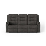 Arlo Transitional Leather Power Reclining Sofa, Power Headrests | Flexsteel