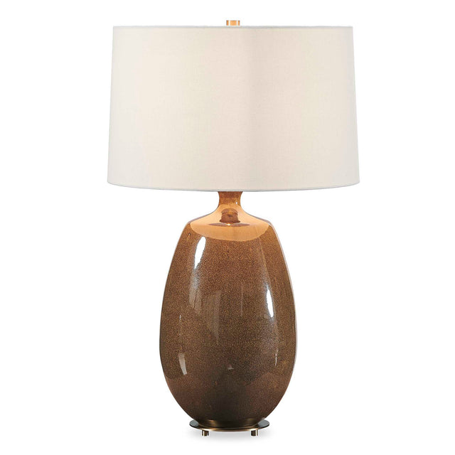 Vinson Glossy Table Lamp - Dark Brown by Uttermost - View 1