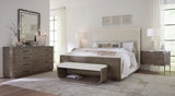 Modern Mood King Upholstered Panel Bed - Dark Brown / Beige by Hooker Furniture - View 3