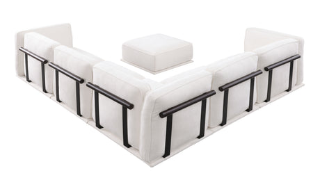 120' length , Fashionable modular sofa with iron and wood frame chenille sofa White ,uitable for living room - sold by Home Elegance USA