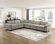 Modern Contemporary 6-Piece Modular Sectional Sofa Set Plush Comfort Chenille Upholstery Living Room Furniture Durable Plywood - sold by Home Elegance USA