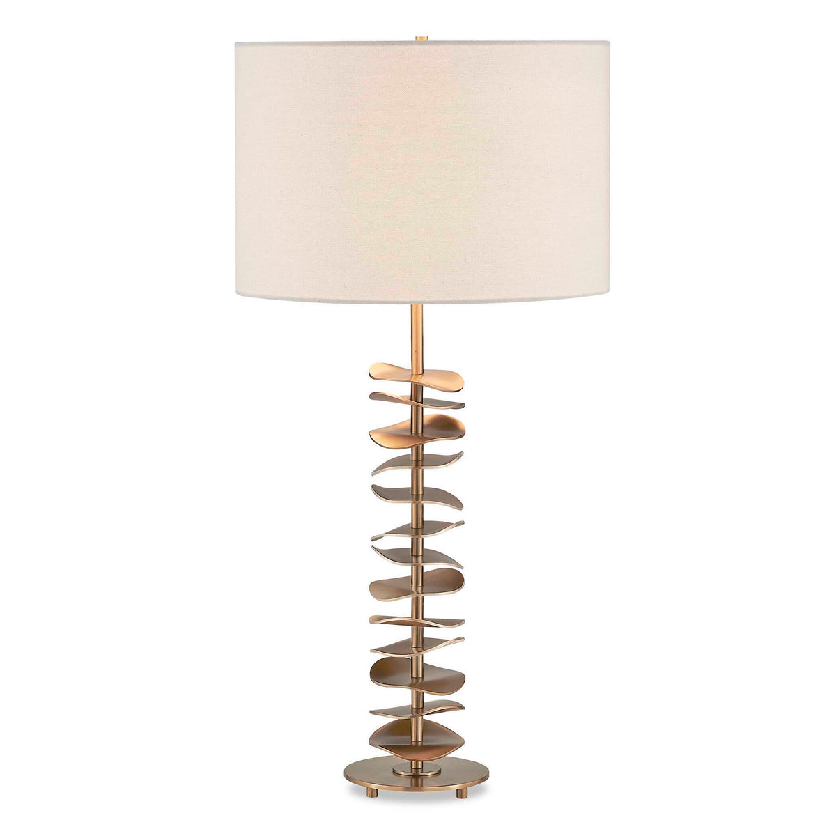Akoa Metal Disc Table Lamp - Gold by Uttermost - View 1