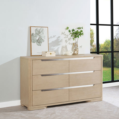Mirador Light Elm 6-drawer Bedroom Dresser