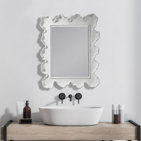 Sea Coral Coastal Mirror - Silver / White by Uttermost - View 8