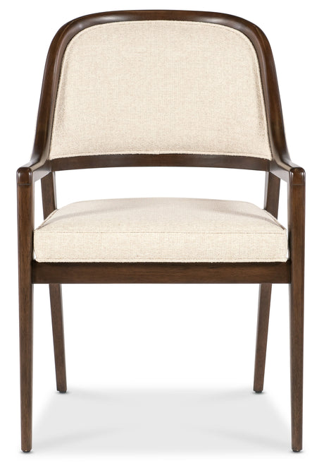 Archives Upholstered Arm Chair - Beige / Dark Brown by Hooker Furniture - View 8
