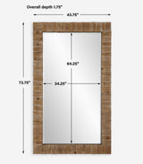 Ayanna Wood Mirror Gray Washed - Dark Brown by Uttermost - View 6