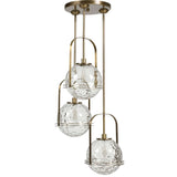 Mimas 3 Light Cluster Pendant - Gold / Silver by Uttermost - View 3