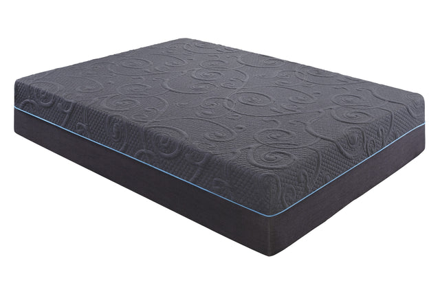 14-inch California King Size Bed Mattress Gel-Infused Memory Foam Hybrid Mattress, Dark Gray, Mattress in a Box, Medium Firm Comfort