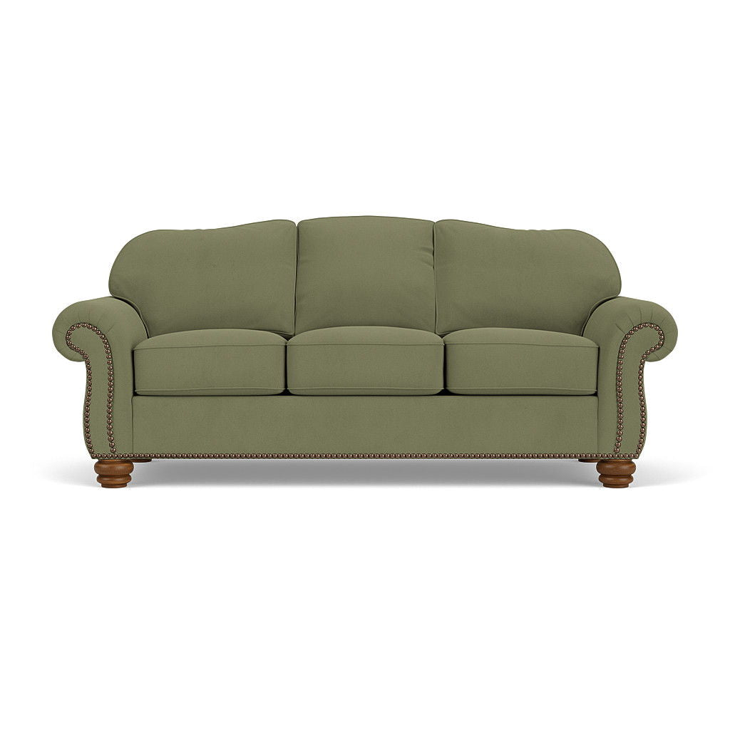 Bexley Leather Sofa, Nailhead Trim | Flexsteel