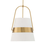 Harness 1 Light Shade Pendant White / Gold - Gold / White by Uttermost - View 7