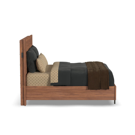 Lincoln Queen Panel Bed - Warm Walnut | Flexsteel