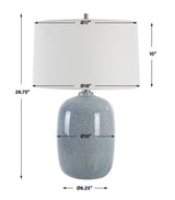 Jubilee Table Lamp Sky Blue - Light Blue by Uttermost - View 8