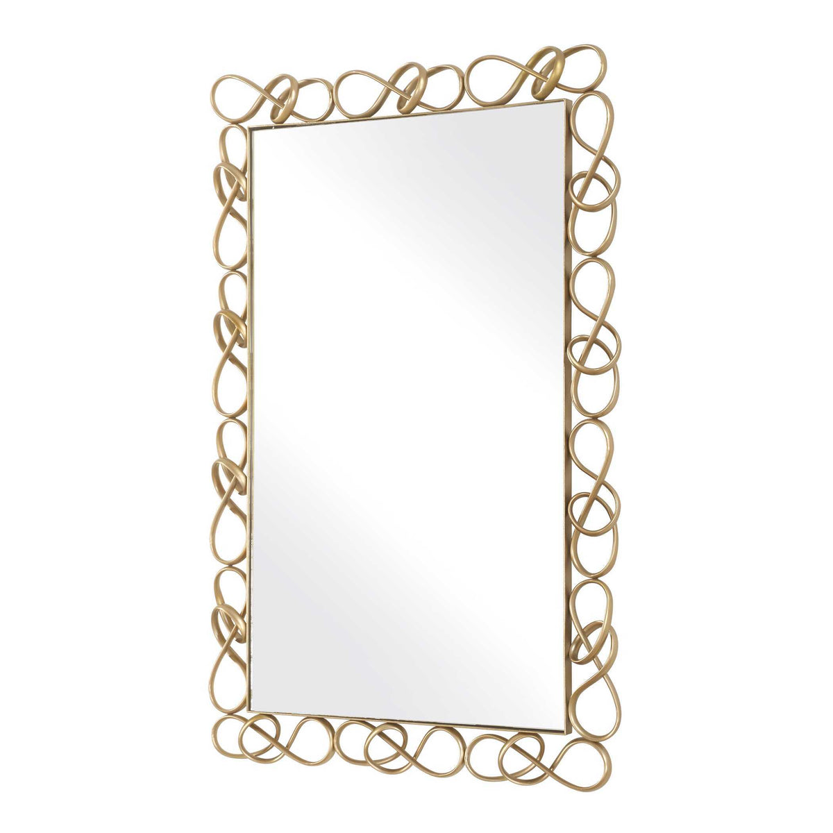 Twist It Mirror Antique Brass - Gold by Uttermost - View 4
