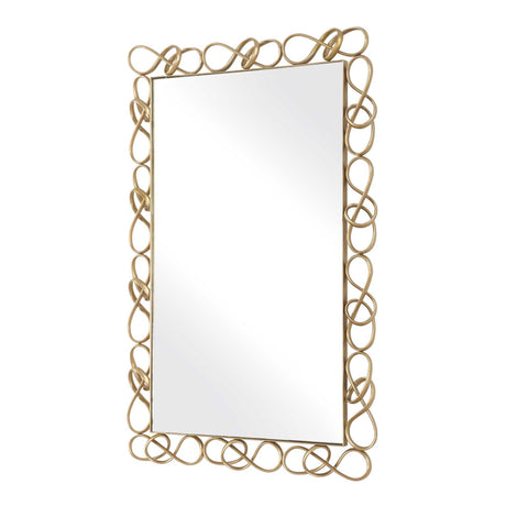 Twist It Mirror Antique Brass - Gold by Uttermost - View 4