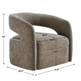 Breis Swivel Barrel Chair - Dark Gray by Uttermost - View 8