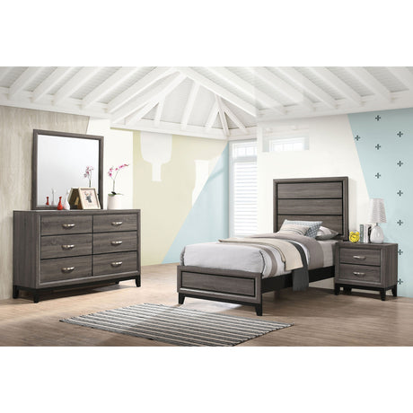Cabrillo Grey Oak 4-piece Twin Bedroom Set