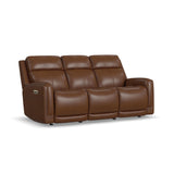 Alister Power Gliding Sofa With Power Headrests & Lumbar - Sedona | Flexsteel