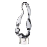 Luminous Twist Glass Sculpture - Black / White by Uttermost - View 4