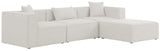 Cube - Modular Sectional 4 Piece - Cream - Fabric - 630Cream - Sec4A - Home Elegance USA - 4