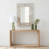 Lathey Teak Mirror Woodtone - Gray by Uttermost - View 2