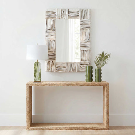 Lathey Teak Mirror Woodtone - Gray by Uttermost - View 2