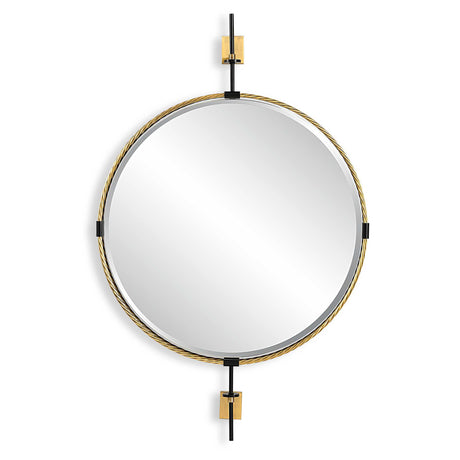 Guardrail Round Mirror - Gold by Uttermost - View 1