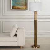 Knox Travertine Floor Lamp - Gold by Uttermost - View 3