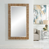 Ayanna Wood Mirror Gray Washed - Dark Brown by Uttermost - View 2