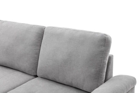 Sleeper Sectional Sofa, L-Shape Corner Couch Sofa-Bed with Storage Ottoman & Hidden Arm Storage & USB Charge  for Living Room Apartment, Gray - sold by Home Elegance USA