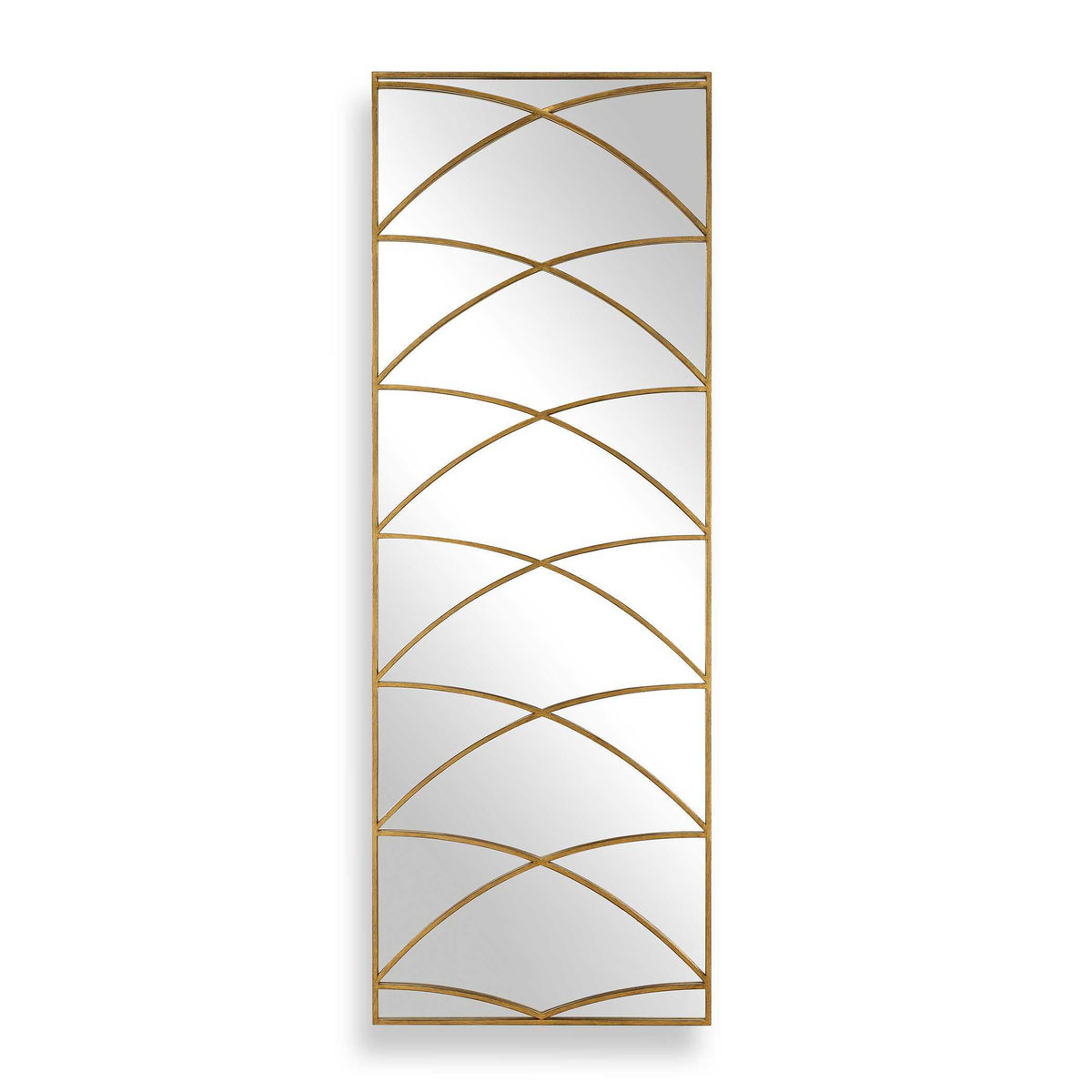 Crossed Up Full Length Mirror - Gold by Uttermost - View 1