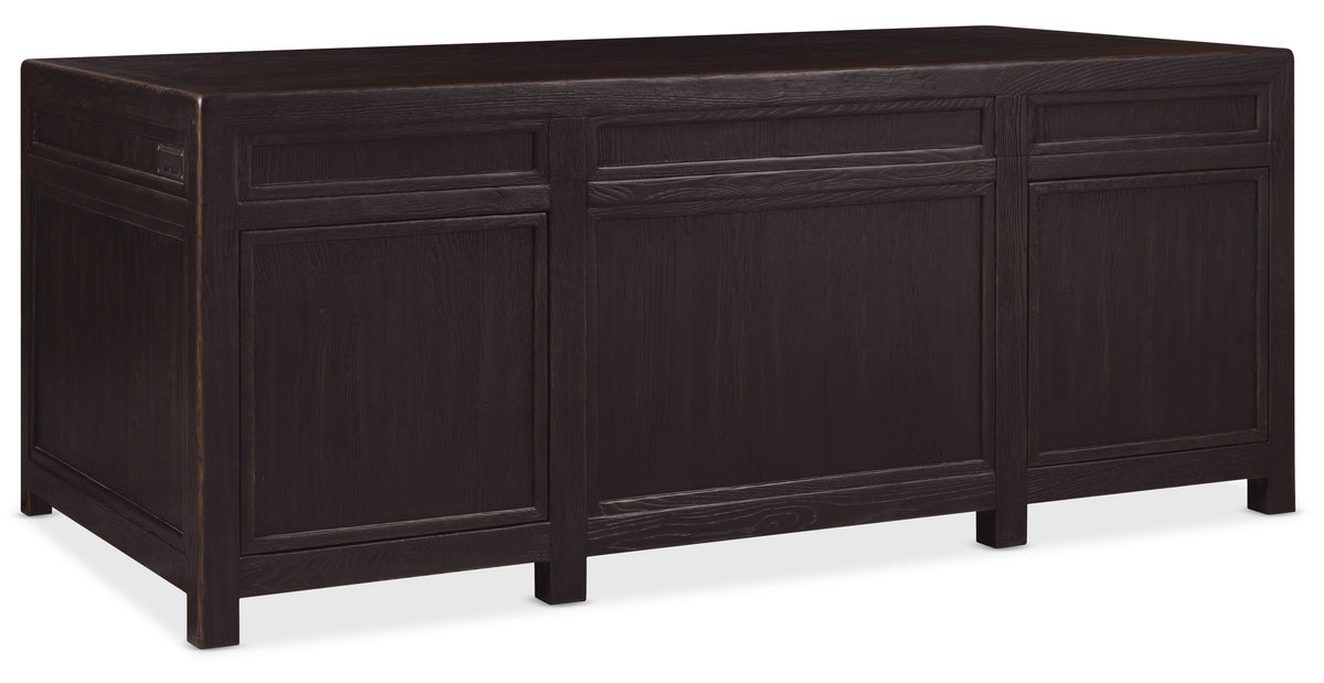 Driftwood Executive Desk Burnt Timber - Black by Hooker Furniture - View 4
