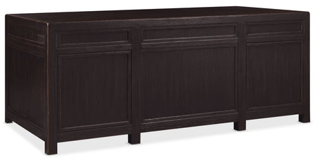 Driftwood Executive Desk Burnt Timber - Black by Hooker Furniture - View 4