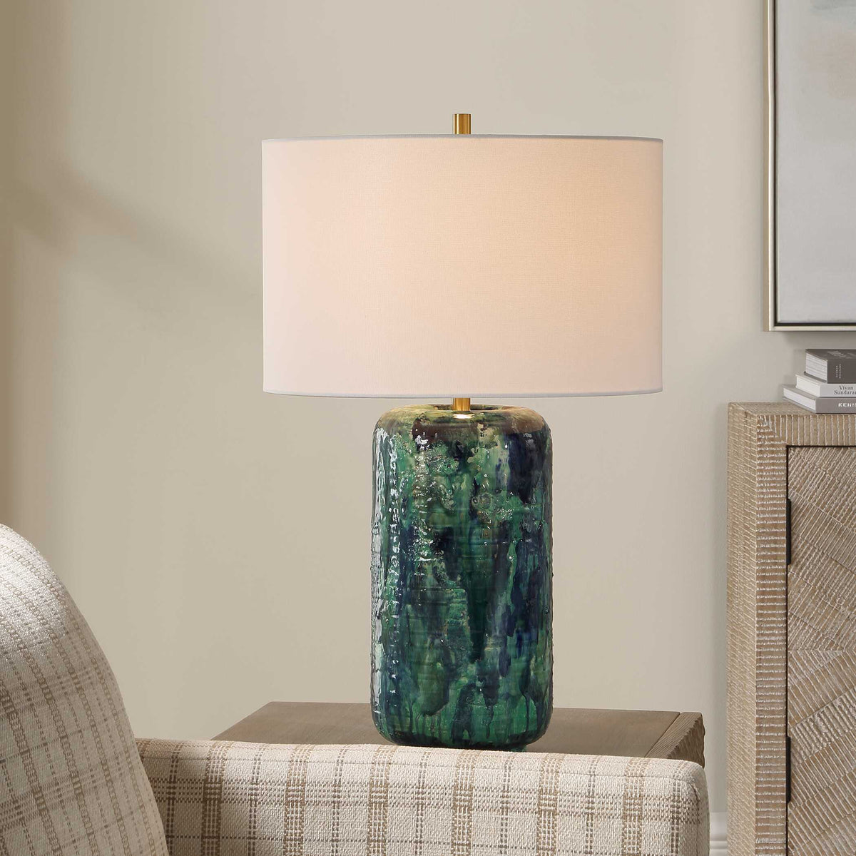 Out Of The Blue Table Lamp - Blue / Green by Uttermost - View 2