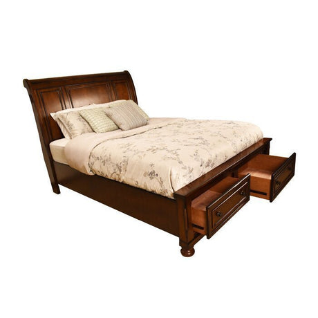 Baltimore King Storage Platform Bed Made with Wood in Dark Walnut - 808857551764 - Home Elegance USA - 2