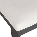 Bolster Back Outdoor Bar Stool - White / Black by Uttermost - View 5