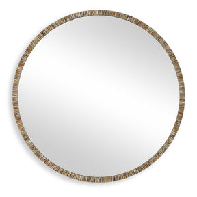 Odeon Shell Inlay Round Mirror - Bronze by Uttermost - View 1