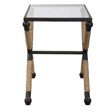 Braddock Coastal Accent Table - Black / Beige by Uttermost - View 4