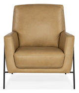 Amette Metal Frame Club Chair - Light Brown / Black by Hooker Furniture - View 5