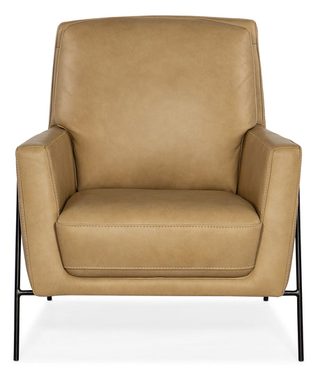Amette Metal Frame Club Chair - Light Brown / Black by Hooker Furniture - View 5