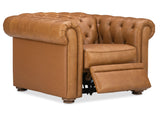 Glover Power Recliner With Power Headrest - Light Brown by Hooker Furniture - View 4